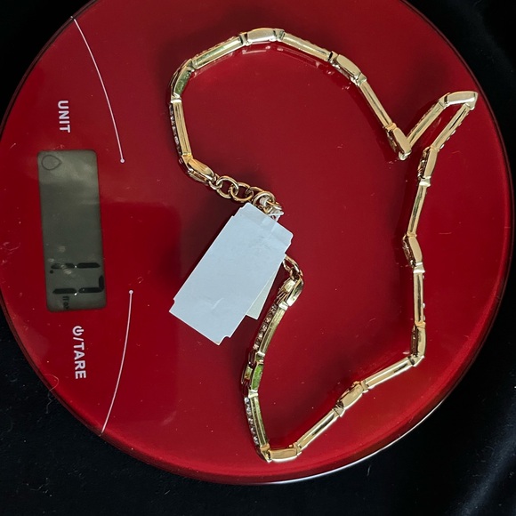 Elegant Gold Tone Micro Paved Cubic Zirconia Necklace - Picture 8 of 8